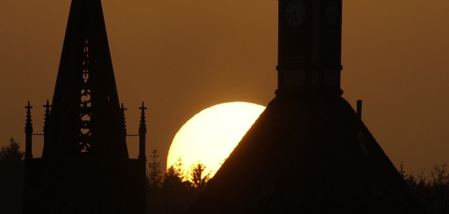 Stadtansicht, Sonnenuntergang