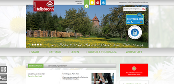 Startseite von der Homepage